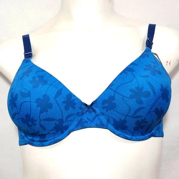 34C Maidenform Self Expressions T-Shirt UW Bra Blue NWT - Picture 1 of 3